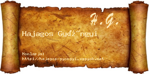 Hajagos Gyöngyi névjegykártya