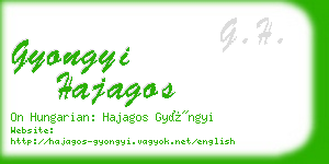 gyongyi hajagos business card